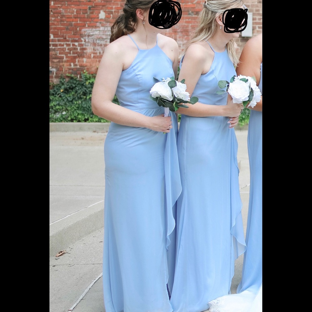 Ice blue bridesmaid dress size 10
